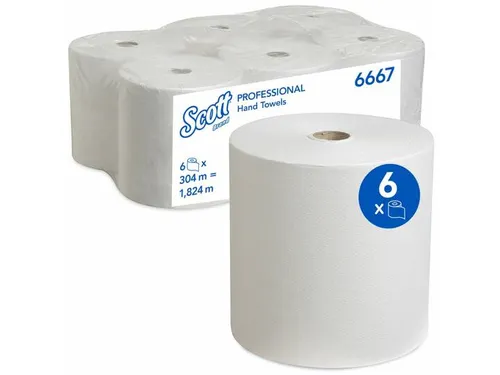 Scott Handdoekrol Wit 6667 no Touch 1-Laags