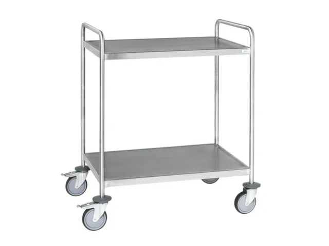 RVS etagewagen,draagverm. 200kg,2etage(s),laadvl. LxB 625x440mm