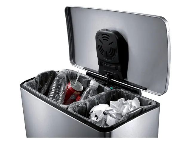 Afvalbak pedaalemmer RVS mat rechthoekig 18 Liter + 28 Liter