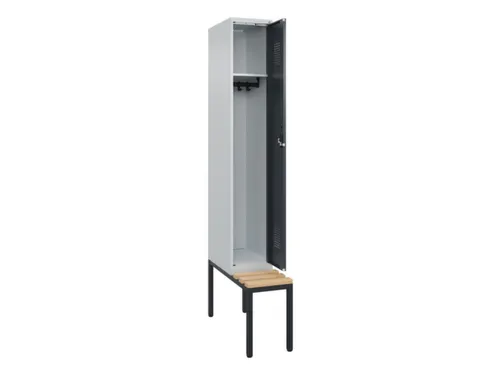 locker met bank,HxBxD 2120x300x815mm,1vak,vak B 300mm,cilinderslot