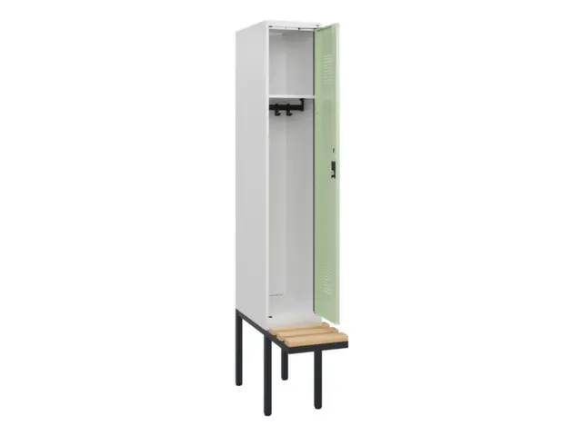 locker met bank,HxBxD 1950x300x815mm,1vak,vak B 300mm,cilinderslot