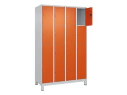lockerkast,HxBxD 1950x1200x500mm,4x4vakken,vak B 300mm,cil.-slot