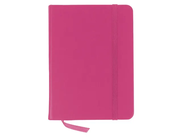 Schetsboek Kangaro A6 hot pink PU HC 80 vel 140gr roomwit met elastiek