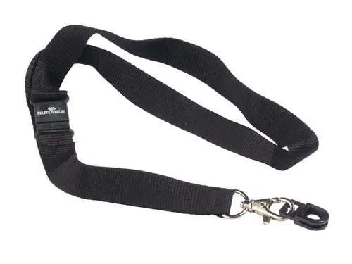 Textielkoord Durable 8187 met card fix zwart
