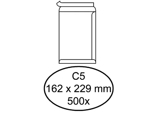 Envelop Quantore Akte C5 162x229mm Zelfklevend 100gr Wit