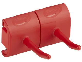 Vikan Hygiene Dubbele Haak voor Hi-Flex Wandhouder Rood - 1