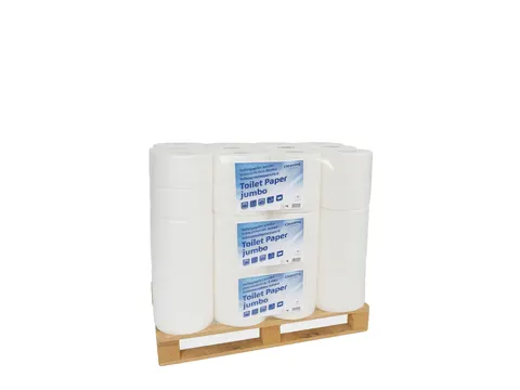 Toiletpapier mini jumbo 2-laags 150m Wit 12 rollen Pallet