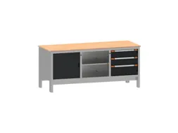 werkbank,HxBxD 870x1850x725mm,multiplexblad,draagverm. 1000kg,4voeten