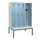 locker met bank,HxBxD 1950x1200x815mm,4vak,vak B 300mm,draaigrendel
