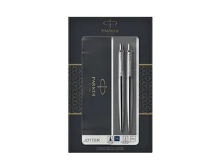 Balpen en vulpotlood Parker Jotter stainless steel CT medium 2 stuks - 1