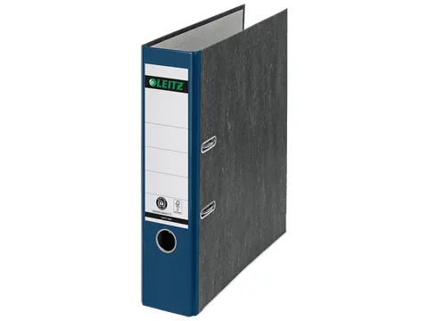 Ordner Leitz 1080 A4 80mm blauw gewolkt 100% gerecycled karton