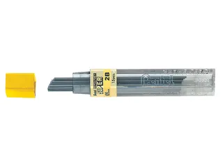 Potloodstift Pentel 2B 0.9mm zwart koker à 12 stuks - 1