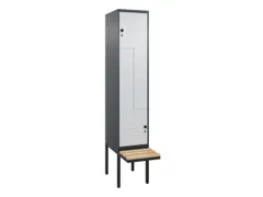 Z-garderobekast,HxBxD 2120x400x815mm,2vak,vak B 400mm,draaigrendel