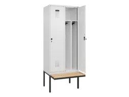 locker met bank,voor scheiding van kleding,HxBxD 2120x800x815mm,2vak