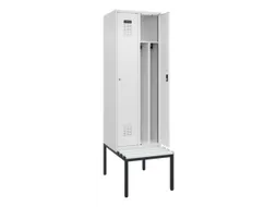 locker met bank,voor scheiding van kleding,HxBxD 2120x600x815mm,2vak