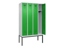 locker,HxBxD 2120x1200x500mm,4vak,vak B 300mm,cil.-slot,voetonderstel