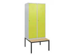 locker met bank,HxBxD 1950x800x815mm,2vak,vak B 400mm,cil.-slot
