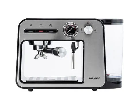 Tornado 5-in-1 koffiemachine 19 bar zwart RVS