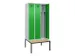 locker met bank,voor scheiding van kleding,HxBxD 2120x900x815mm,3vak