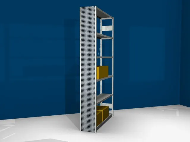 paroi latérale,p. rayonnage sans boulons,HxP 2500x300mm,acier,RAL7035