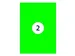 Etiquette universelle 210x148mm vert fluorescent 100 pièces