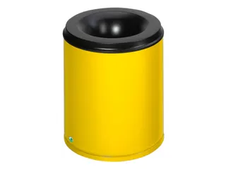 prullenmand zelfblussend 80 liter HxØ 560x465mm kop zwart geel - 1