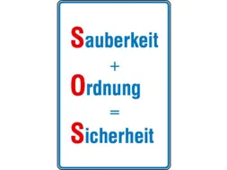 Aanwijzingsbord,Zuiverheid + Orde Veiligheid,Aluminium Gemerkt