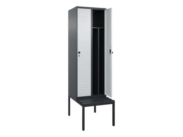 locker voor scheiding van kleding,HxBxD 2120x600x815mm,2vak