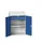 lessenaarkast 1130x800x550mm legbord en lade RAL7035 + RAL5010