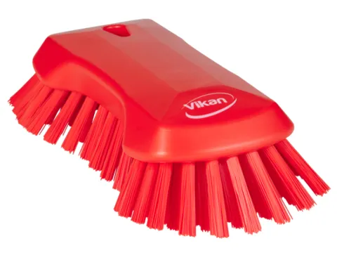 Vikan Hygiene extra grote handborstel extra harde vezels 230mm Rood