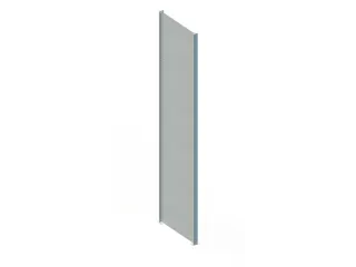 zijwand,v. inhaakstelling,HxD 2500x600mm,verzinkt,massief plaatstaal - 2
