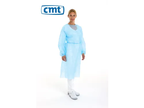 Pp Non Woven Isolatieschort Blauw Latex Vrij Regular Weight 100 Stuks