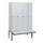 locker met bank,HxBxD 1950x1200x815mm,4vak,vak B 300mm,draaigrendel