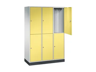 Dubbeldekse garderobekast,RAL 7035/RDS1108060,HxBxD 1950x1220x500mm - 1