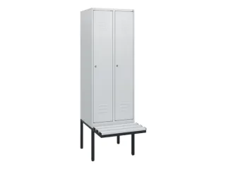 locker met bank,HxBxD 1950x600x815mm,2vak,vak B 300mm,cil.-slot - 1