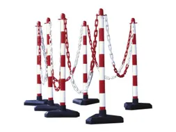Kettingstaander-set 6 Kettingstaanders Driehoekige Voet 10m Ketting