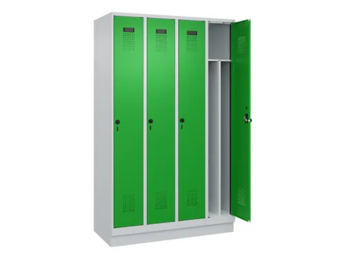 locker voor scheiding van kleding,HxBxD 1950x1200x500mm,4vak