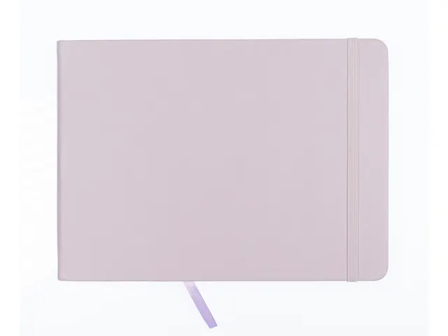 Schetsboek Kangaro A5 landscape violet PU HC 80 blad 140gr roomwit met