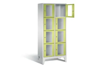 Lockerkast 1850x810x500mm 2x4 vakken Cilinderslot Poten, RDS1108060 - 1