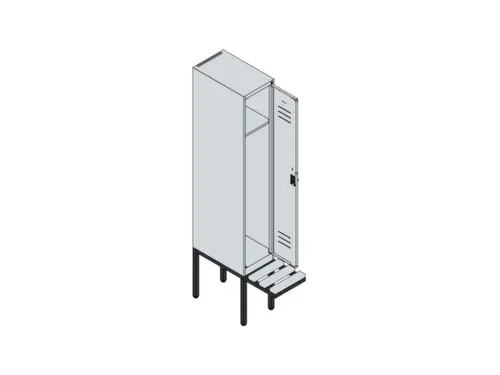 locker met bank,HxBxD 1950x300x815mm,1vak,vak B 300mm,draaigrendel