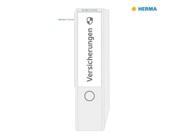 HERMA 10141 Rugetiket breed 192x61mm Verwijderbaar Wit 400 stuks