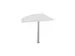 angle de liaison,90 °,HxlxP 720-840x800x800mm,rond,Bl-blanc