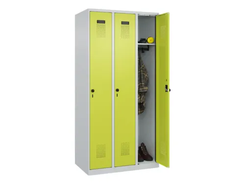 locker,HxBxD 1850x900x500mm,3vak,vak B 300mm,draaigrendel