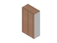 Kantoorkast Romp Aluminium Front Canaletto-Hout
