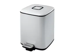 Vierkante Pedaalemmer Regent Step Bin 6 Liter Wit