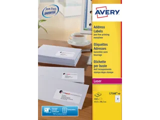 Adresetiket Avery QuickPeel L7160-40 63.5x38.1mm Wit 840 stuks - 4