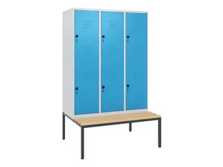 Dubbeldekse dekenkist,HxBxD 1950x1200x815mm,3x2vak.,vak B 400mm - 1