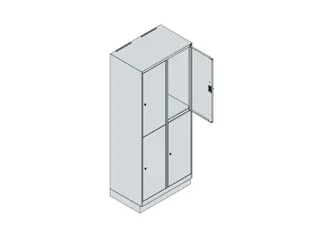 dubbeldekse locker,HxBxD 1950x800x500mm,2x2vak.,vak B 400mm - 6