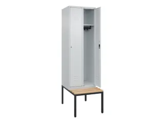 locker met bank,HxBxD 2120x600x815mm,2vak,vak B 300mm,cil.-slot - 2
