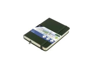 Schetsboek Kangaro A6 forest green PU HC 80 vel 140gr roomwit met elas - 2